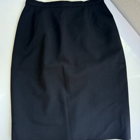 Designer Column Skirt Deep Black PETITE - Picture 6 of 8